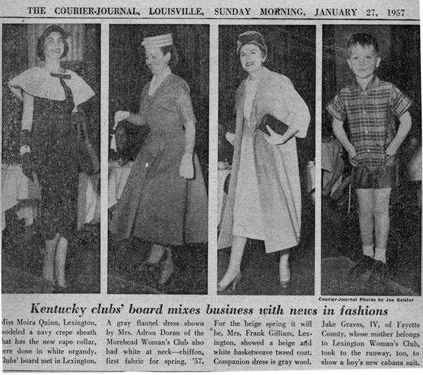 General Federation of Women's Clubs Kentucky Woman's Club Style Show, 1957